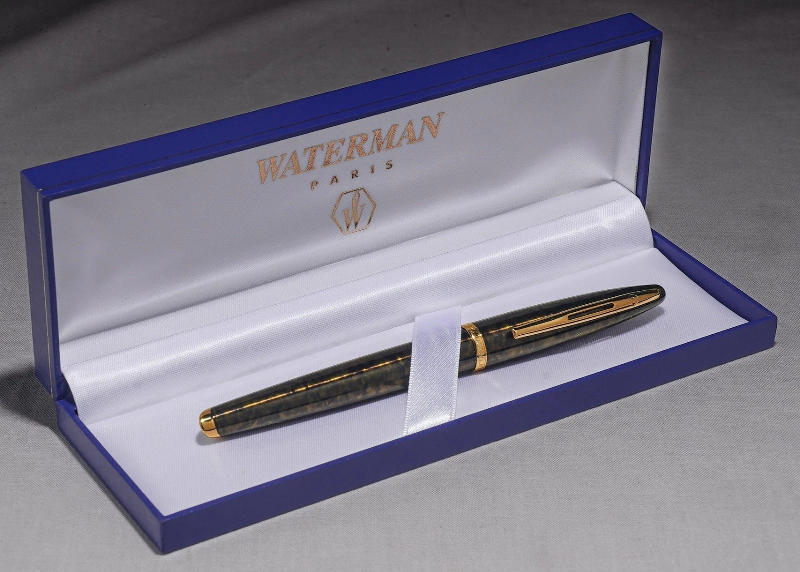 Waterman Carene  Rollerball Pen Sea Green & Gold Trim New In Box