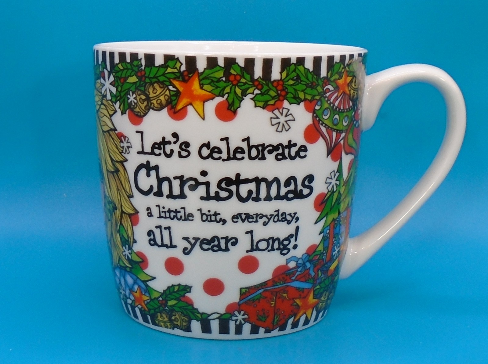 Suzy Toronto Let's Celebrate Christmas All Year Long Mug Cup 2017 18 oz Suzy Toronto Let's Celebrate Christmas All Year Long Mug Cup 2017 18 oz