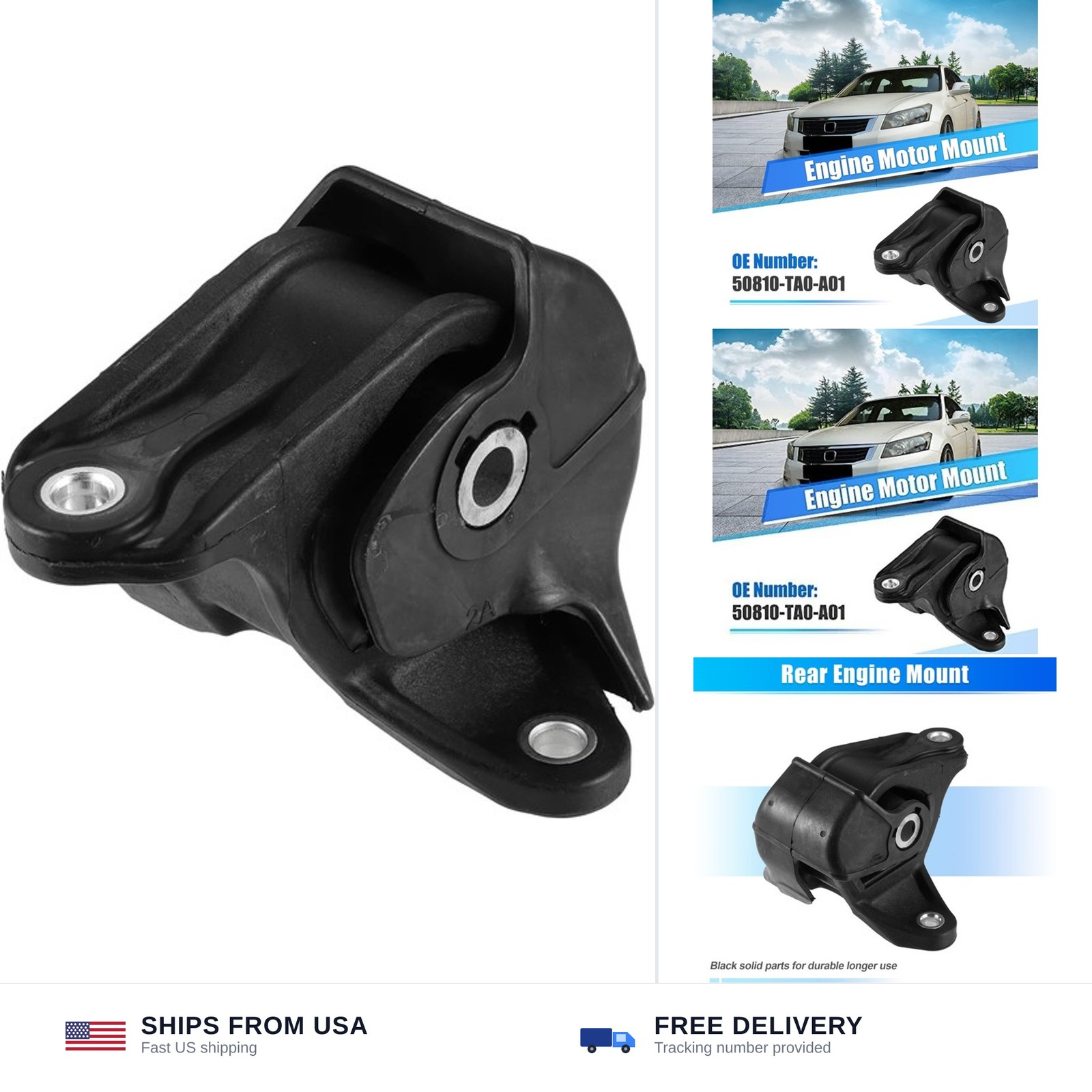 X AUTOHAUX Engine Motor Mount Rear 50810-TA0-A01 for Honda Accord 2008-2012