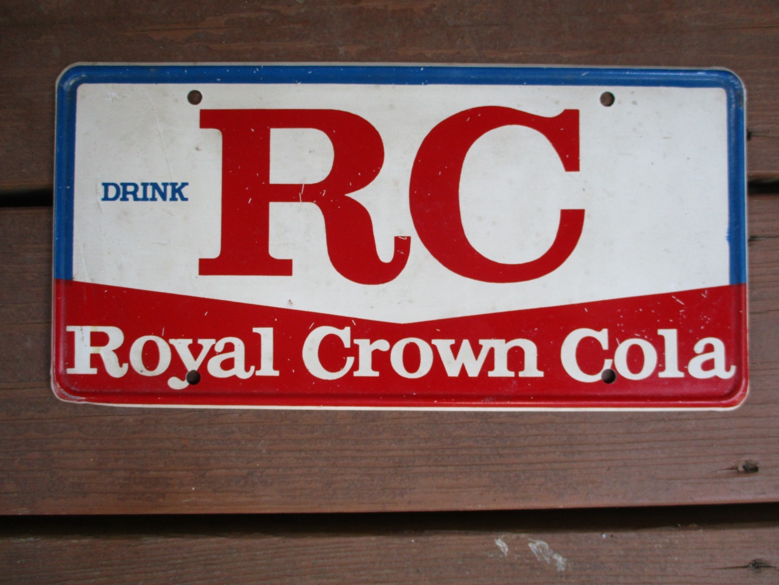 c1960's Royal Crown Cola Vanity License Plate Sign