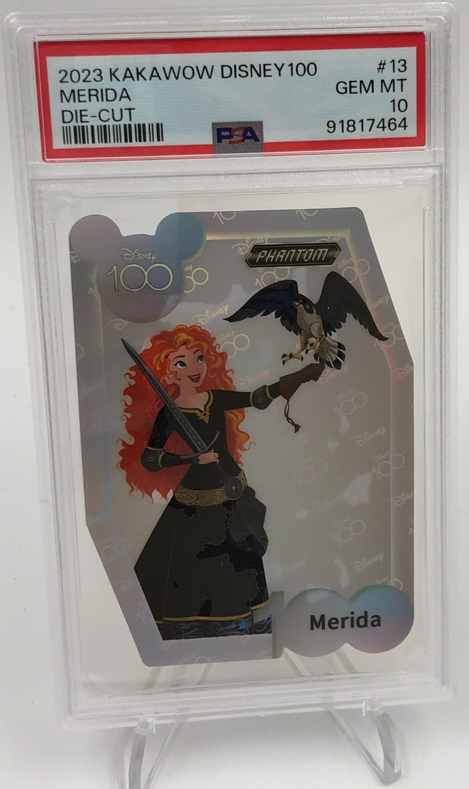 2023 KAKAWOW DISNEY 100 MERIDA #13 Die-Cut BRAVE Card graded slab PSA GEM MT 10
