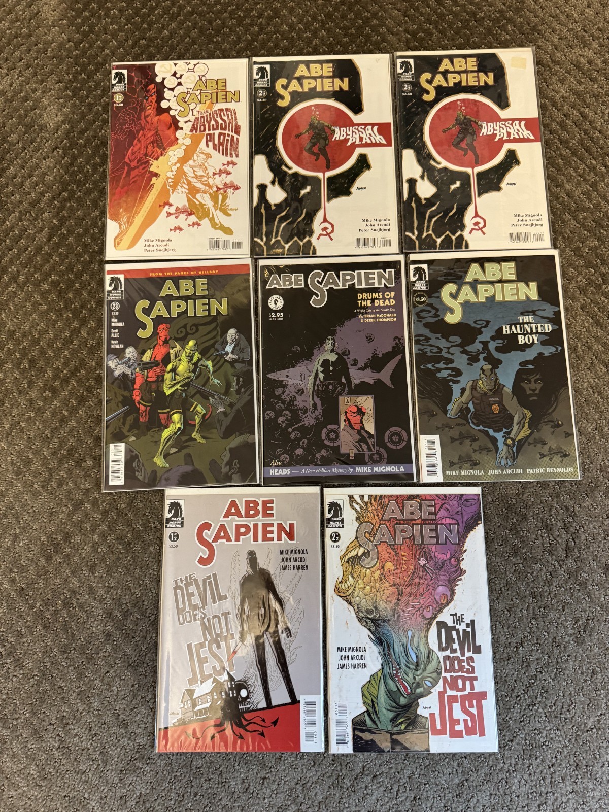 Abe Sapien Lot of 8 Comics, The Abyssal Plain, The Devil Does not Jest, Singles