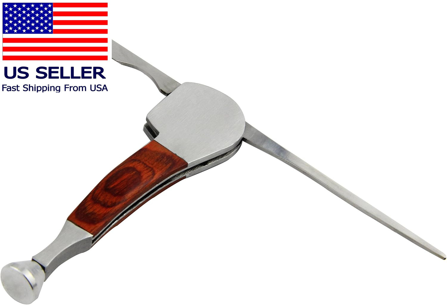 3 in 1 Stainless Steel and Rosewood Tobacco/Smoking Pipe Scraper Nozzle Cleaner 3 in 1 Stainless Steel and Rosewood Tobacco/Smoking Pipe Scraper Nozzle Cleaner