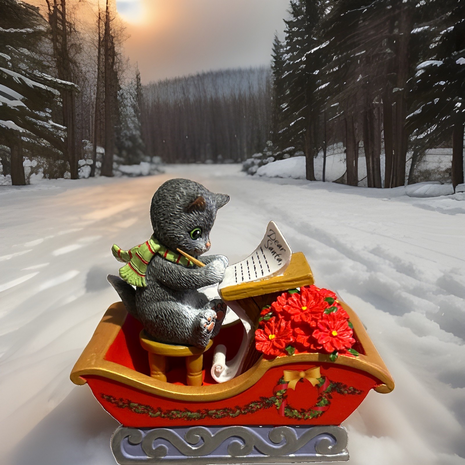 A letter Fur Santa Kayomi Harai Meowy Christmas Sleigh Train Collection Bradford