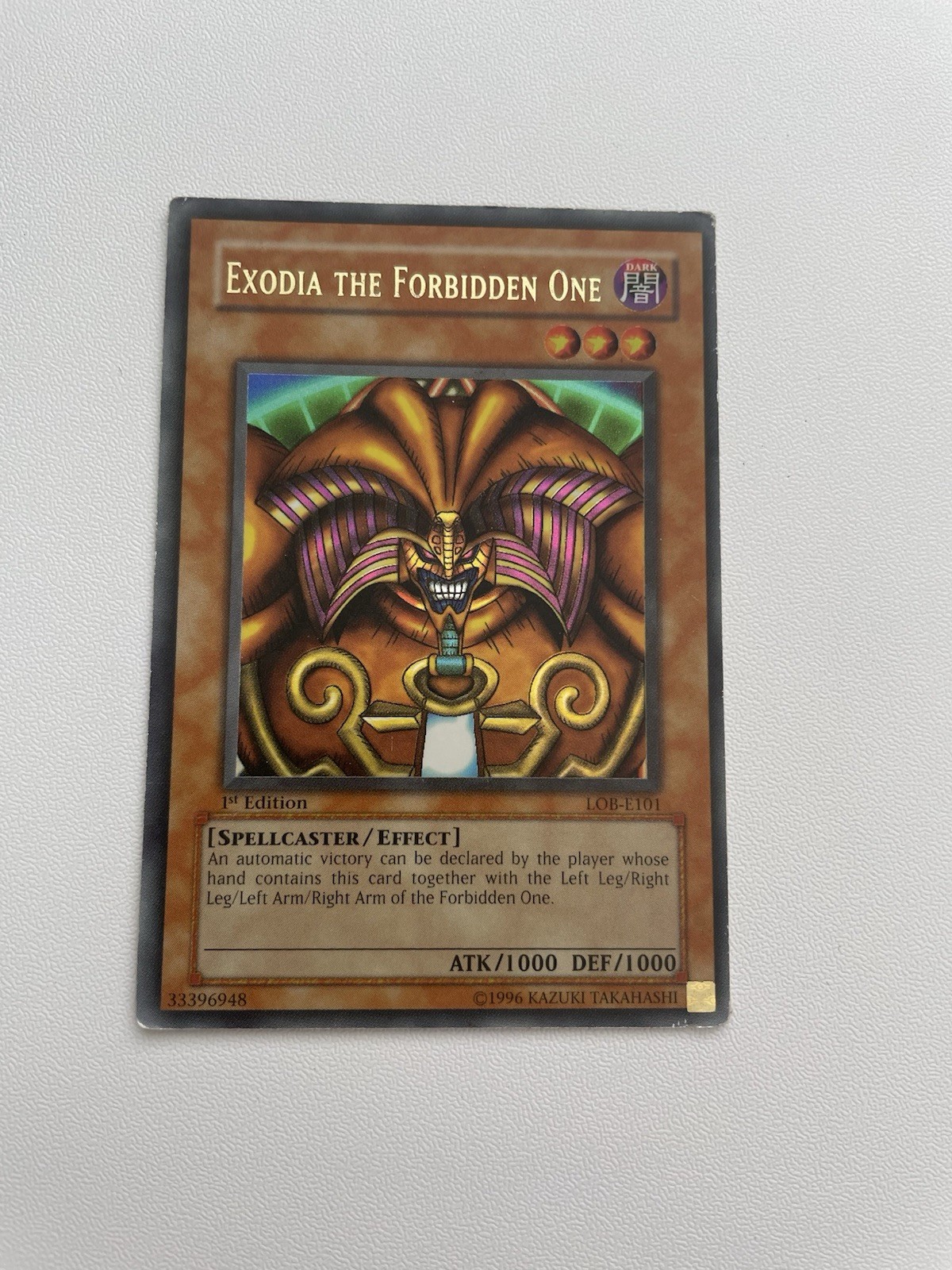Yugioh Exodia the Forbidden One LOB-E101 Ultra Rare 1st Edition 