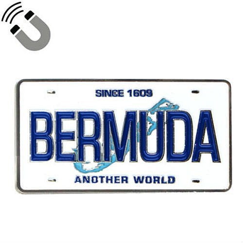Bermuda Caribbean License Plate Rectangular Metal Magnet 2.25\