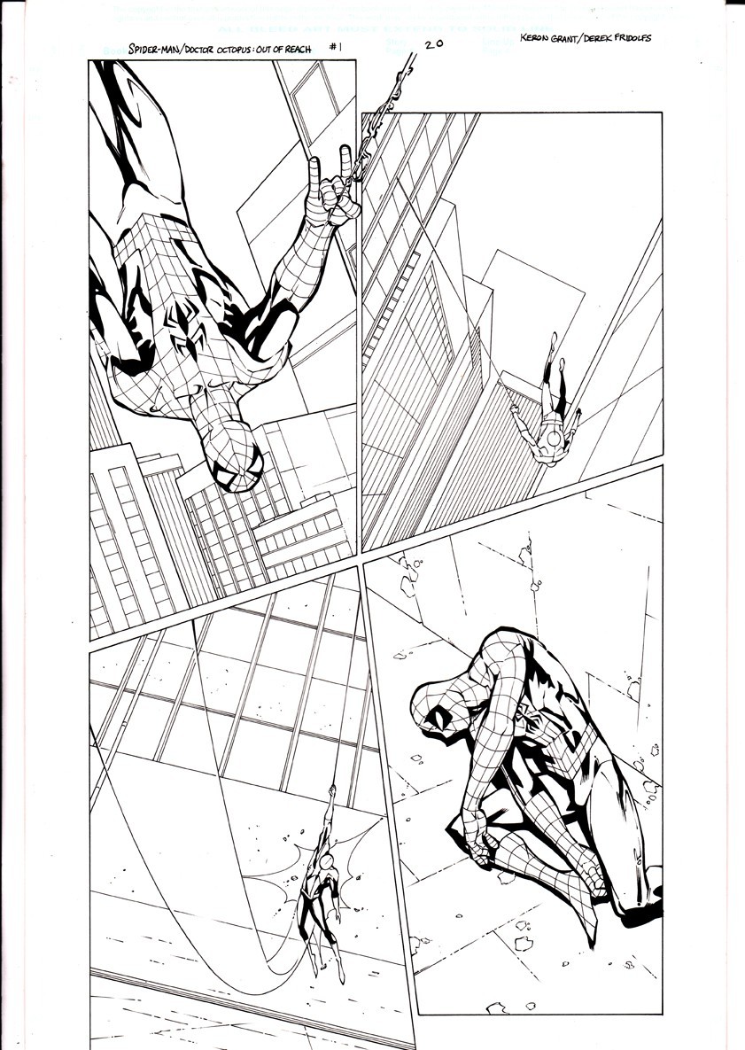 Spider-Man / Dr Octopus #1 Page 20 Original Art Featuring Spiderman Keron Grant