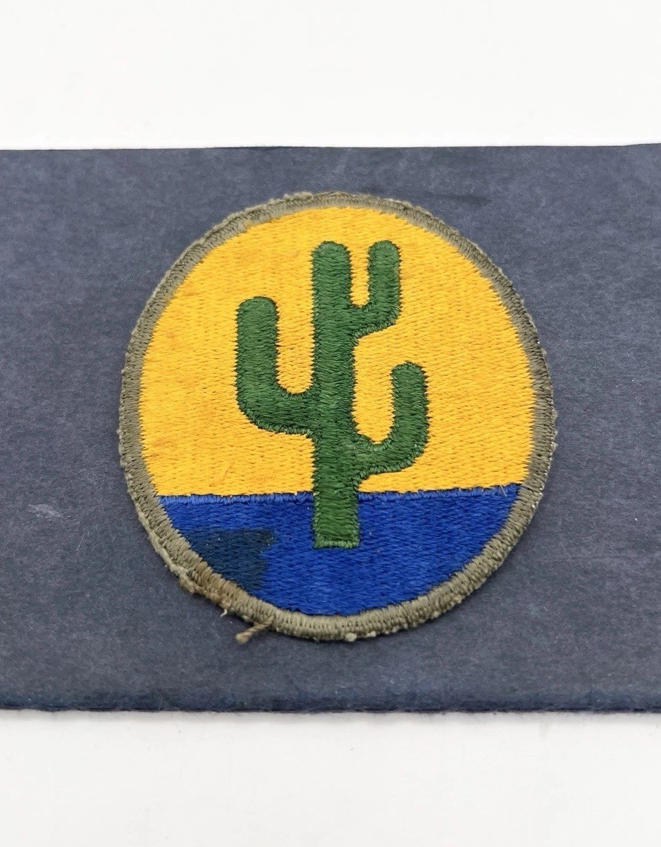 Original WWII U.S. Army Desert Training Center Patch Cactus DTC 1942