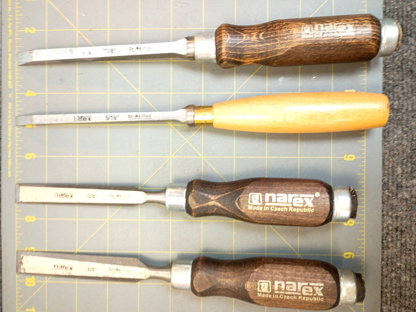 LOT mixed CHISELS Gouges NAREX Unusual Variety Barn Find KU