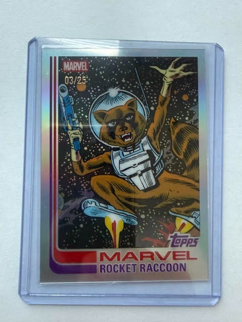 2026 Topps Chrome Marvel Rocket Raccoon Topps Patrimony TP-05 /25 03/25 2026 Topps Chrome Marvel Rocket Raccoon Topps Patrimony TP-05 /25 03/25