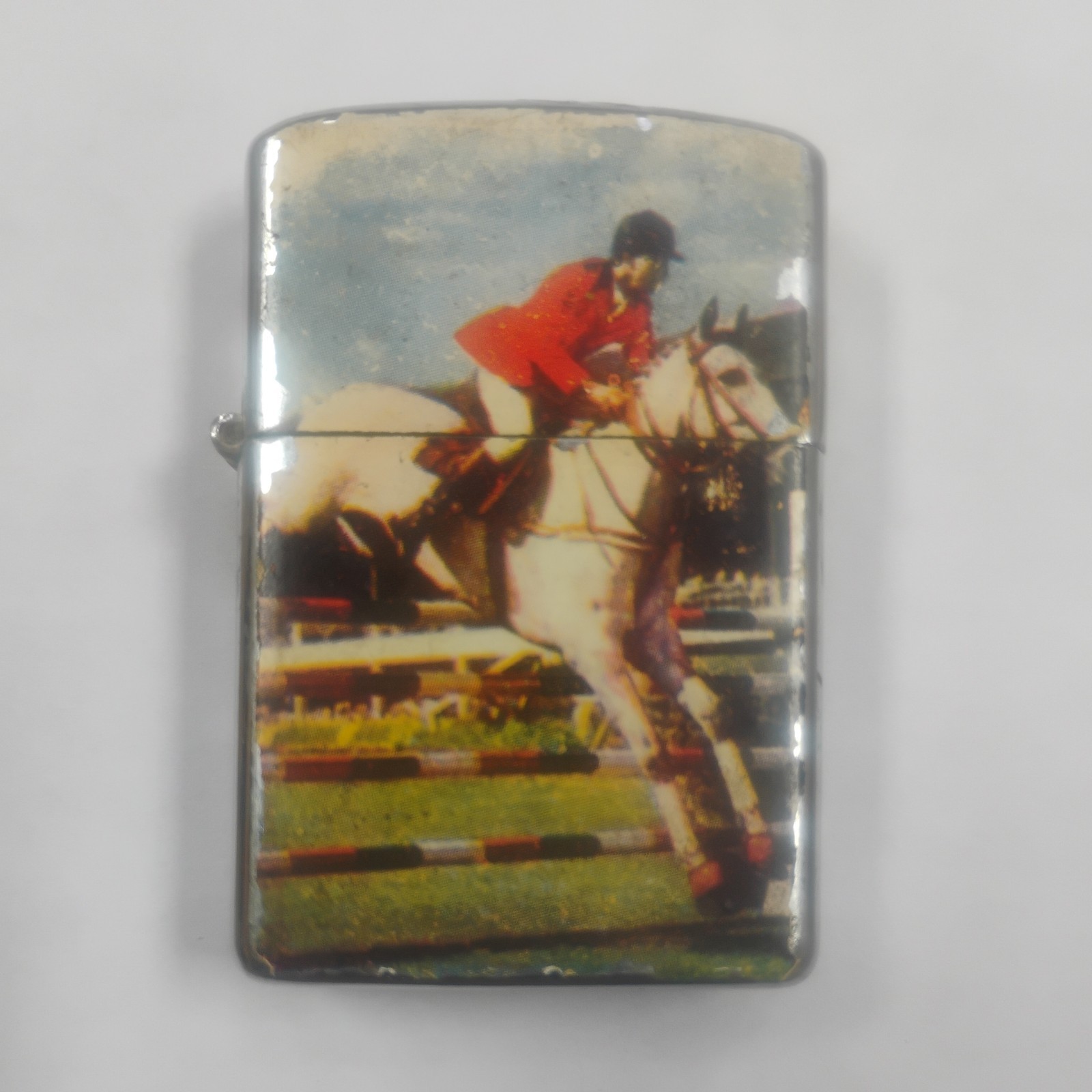 Vintage Windsor Windproof Lighter Japan Horse Jumping Equestrian Sparks ORIGINAL