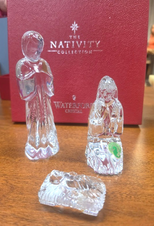 Waterford Crystal 3piece Nativity Set