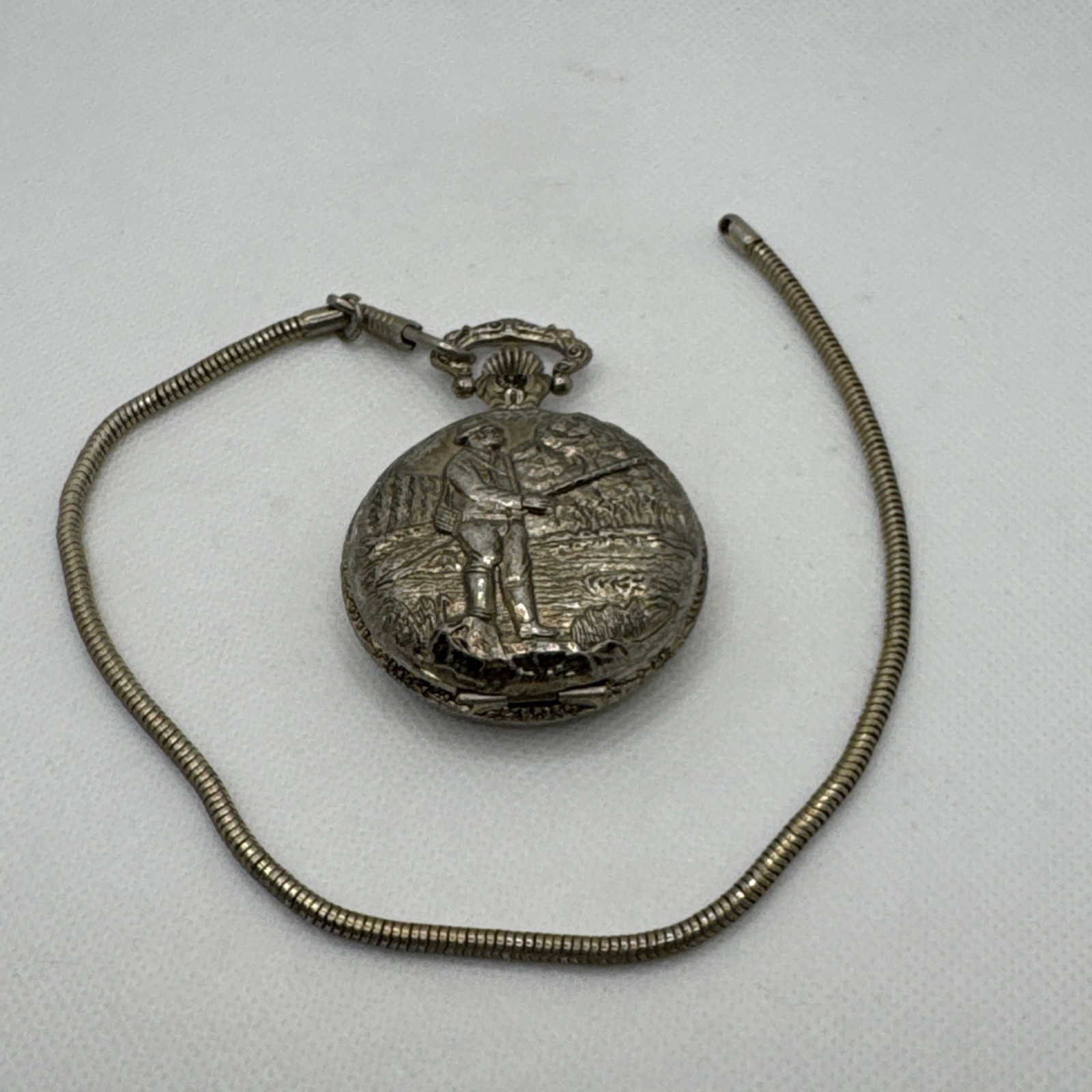 Vintage Majestime Antimagnetic Mechanical Wind Up Pocket Watch Fisherman Vintage Majestime Antimagnetic Mechanical Wind Up Pocket Watch Fisherman