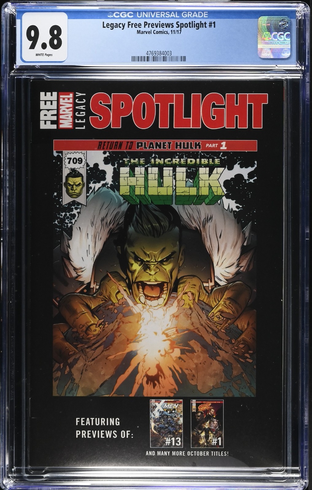 Legacy Free Previews Spotlight CGC 9.8 Marvel Comics 2017 11/17 Rare