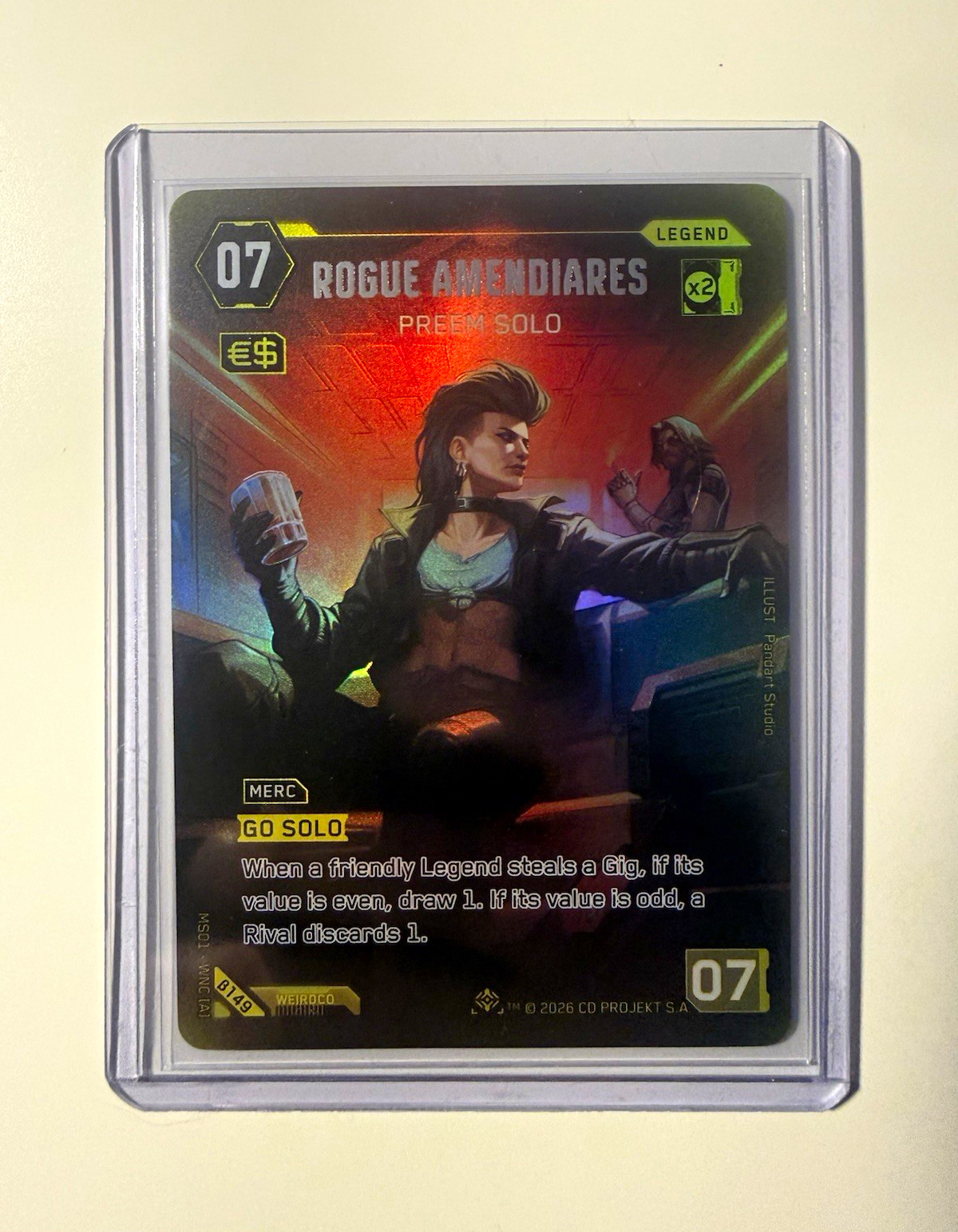 Rogue Amendiares Iconic Rare B149 Cyberpunk TCG Welcome To Night City Beta NM/M Rogue Amendiares Iconic Rare B149 Cyberpunk TCG Welcome To Night City Beta NM/M