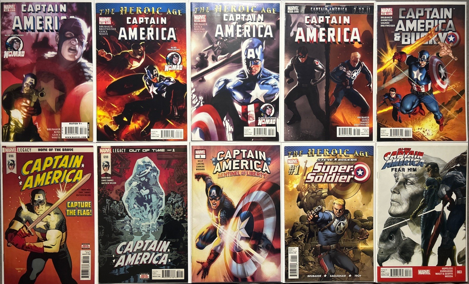 (10 Comic Book Lot) Captain America #603/607/609/619 & more (2010-2022, Marvel)