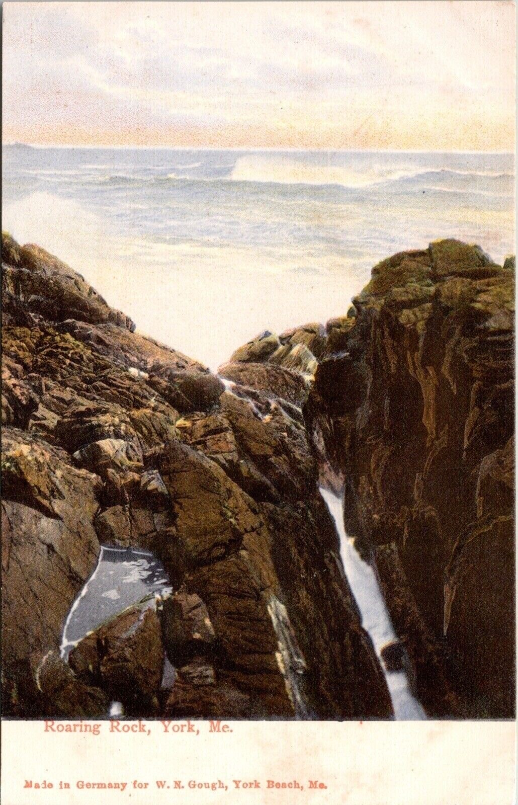 Roaring Rock York Me Maine Antique Undivided Back Unposted Vintage Postcard