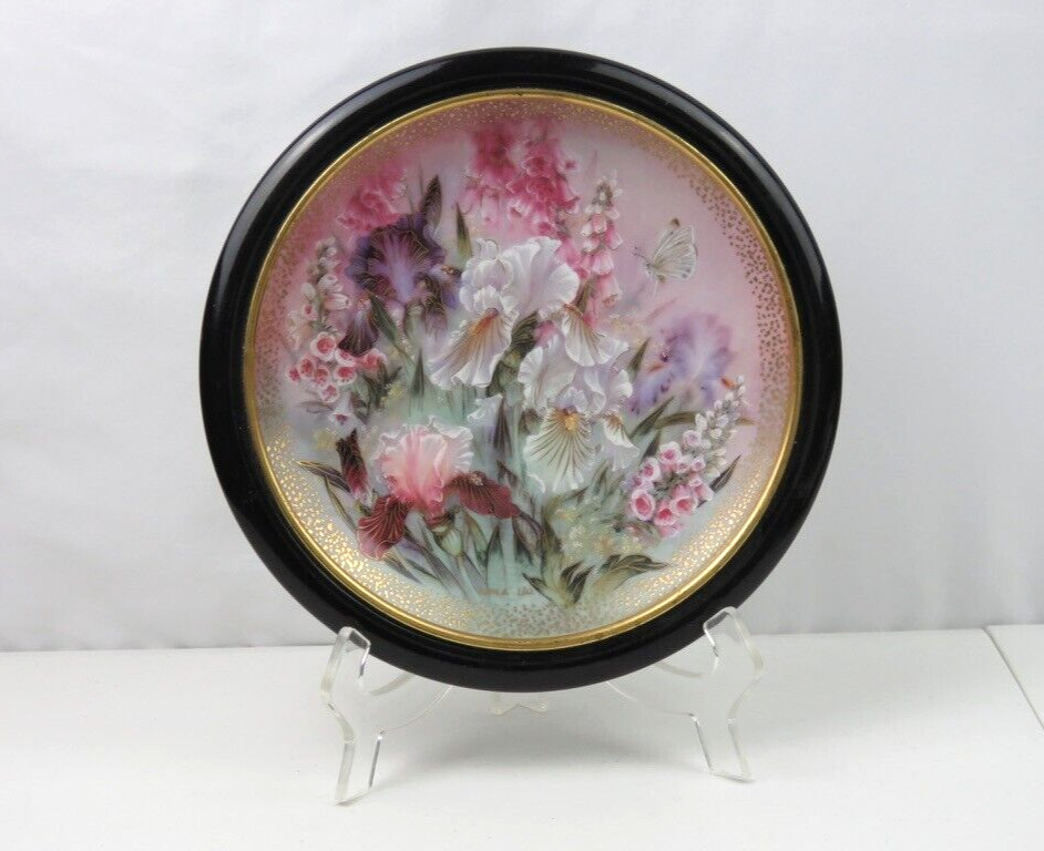 Lena Liu “Iris Quartet” Collector Plate Symphony of Shimmering Beauty Series