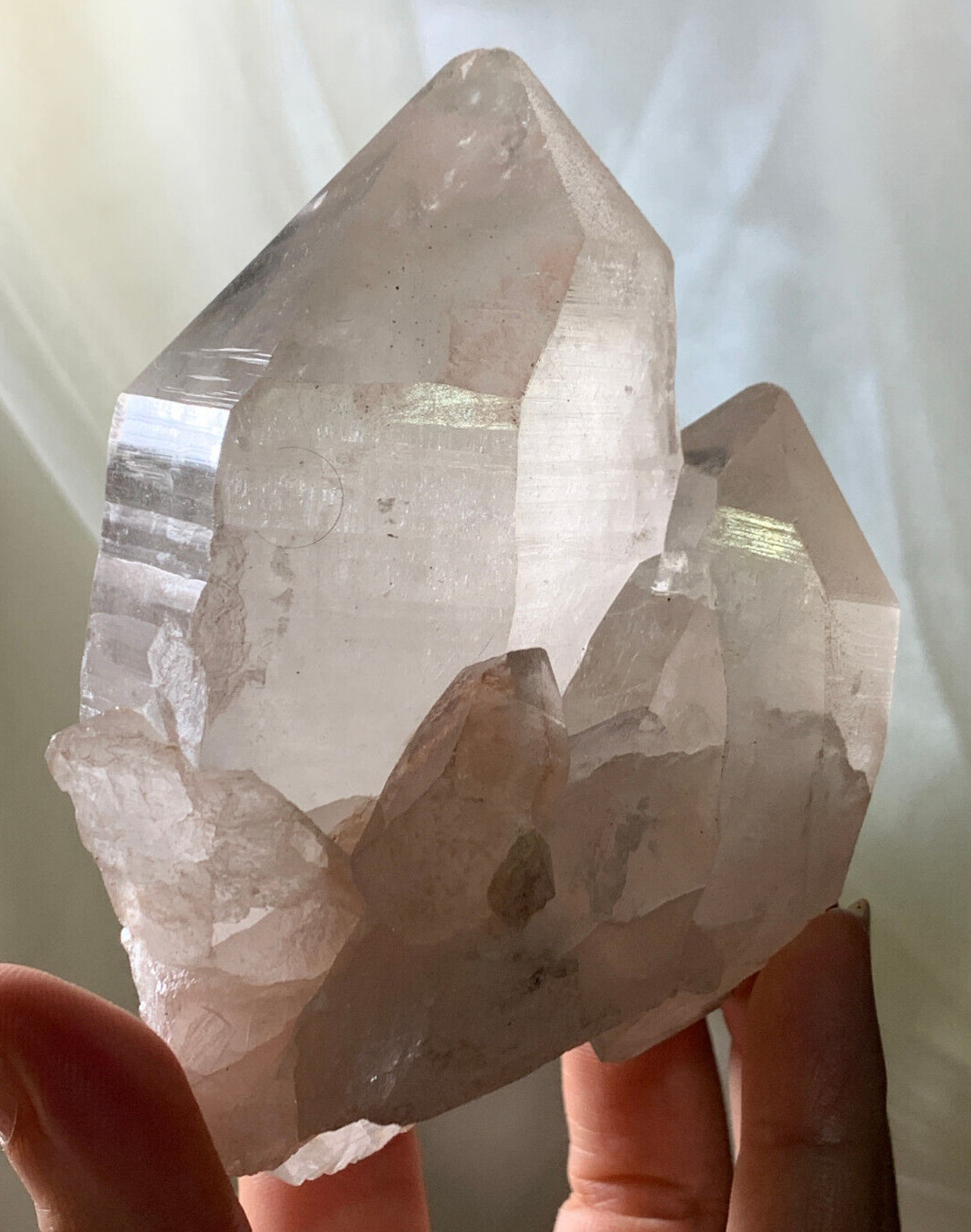 EXTREMELY RARE SIZE LARGE PINK SAMAHDI HIMALAYAN QUARTZ GARNET INCLUSION CRYSTAL
