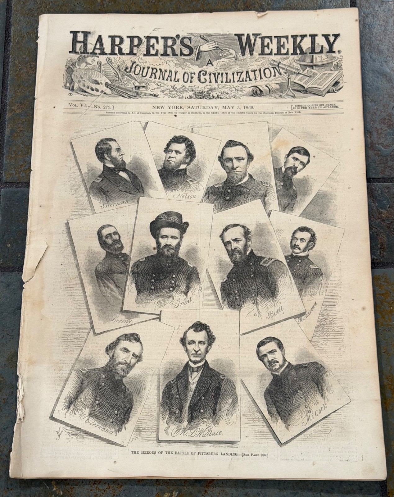 Original Harper’s Weekly Journal of Civilization May 3, 1862 Civil War Magazine