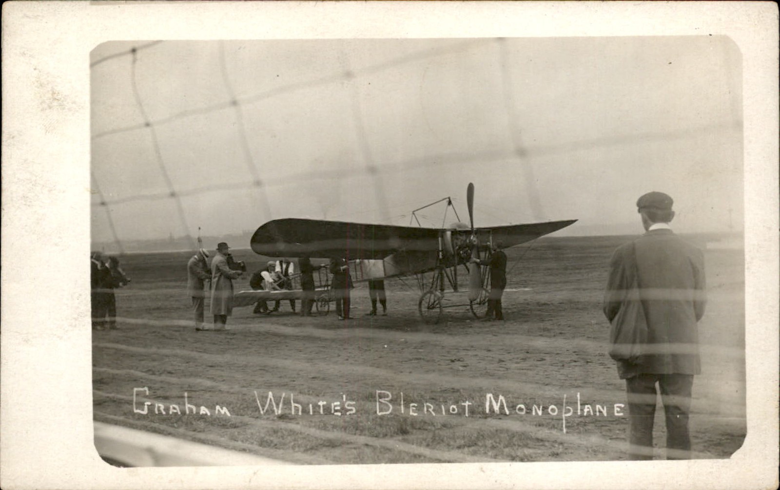 Waltham MA Bleriot Monoplane c1910s Real Photo Vintage Postcard bhn Waltham MA Bleriot Monoplane c1910s Real Photo Vintage Postcard bhn