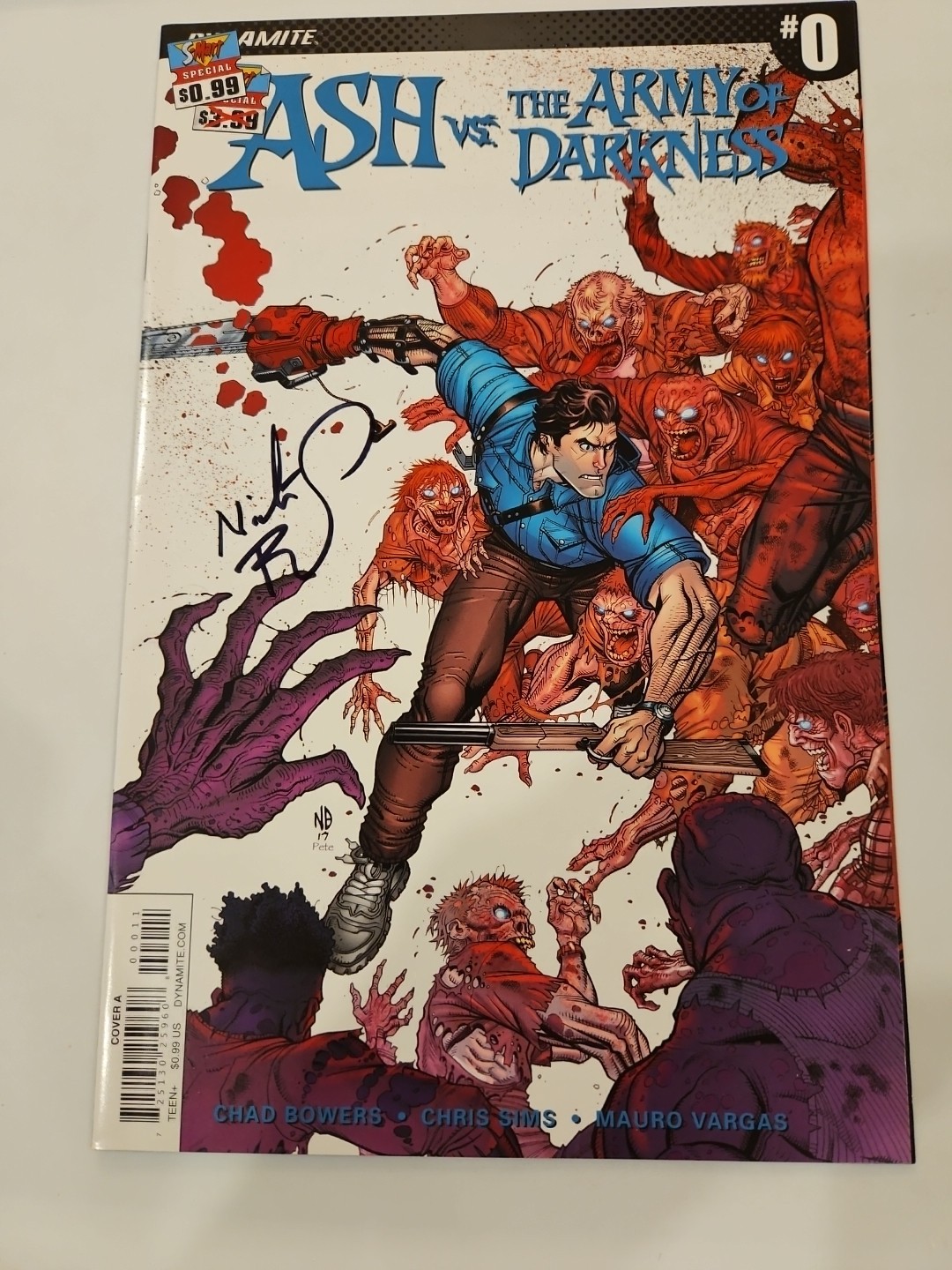 Ash Vs. the Army of Darkness #0  Nick Bradshaw Signed W COA Dynamite 