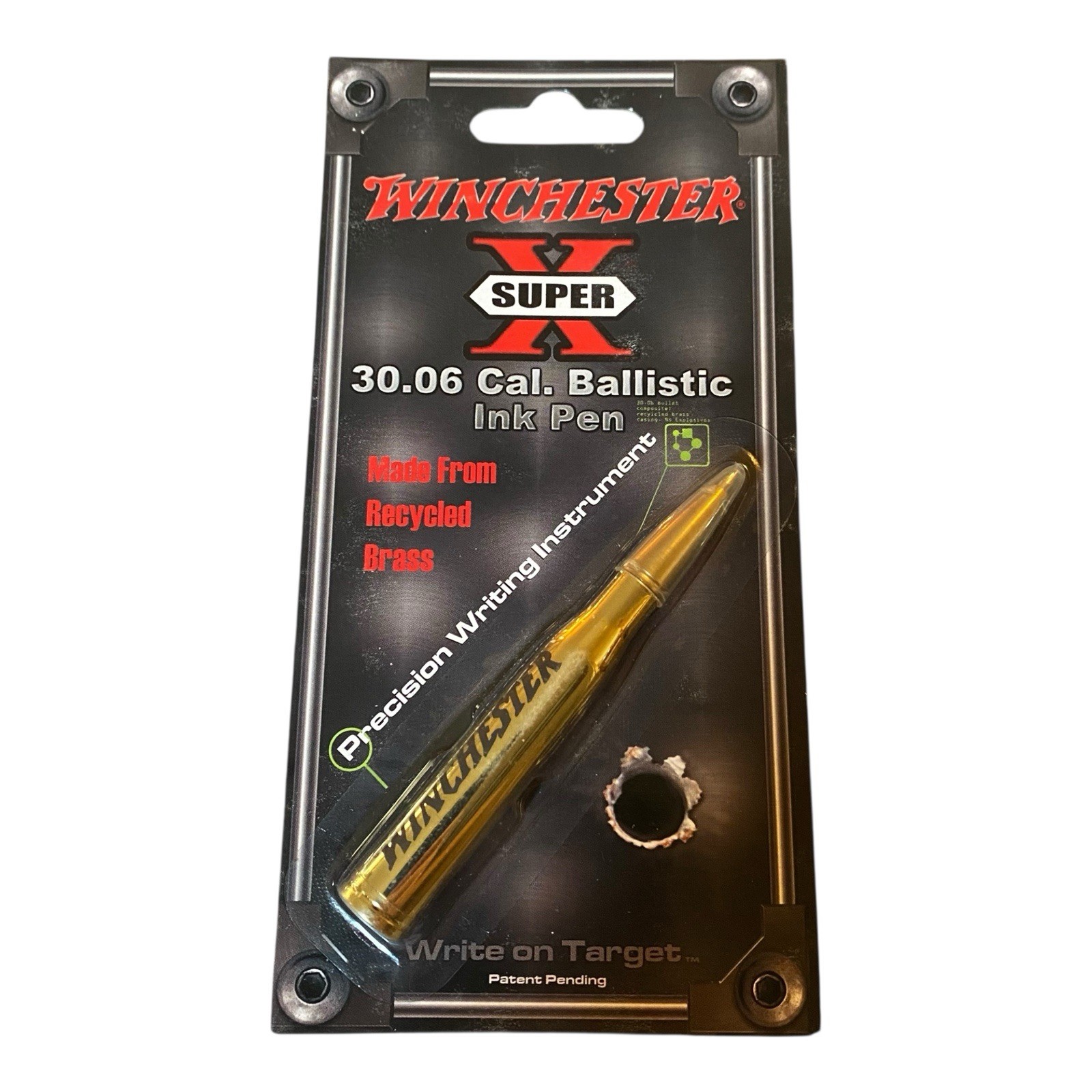 Winchester Super X 30.06 Cal Ballistic Ink Pen Writing Brand New Recycled Brass 