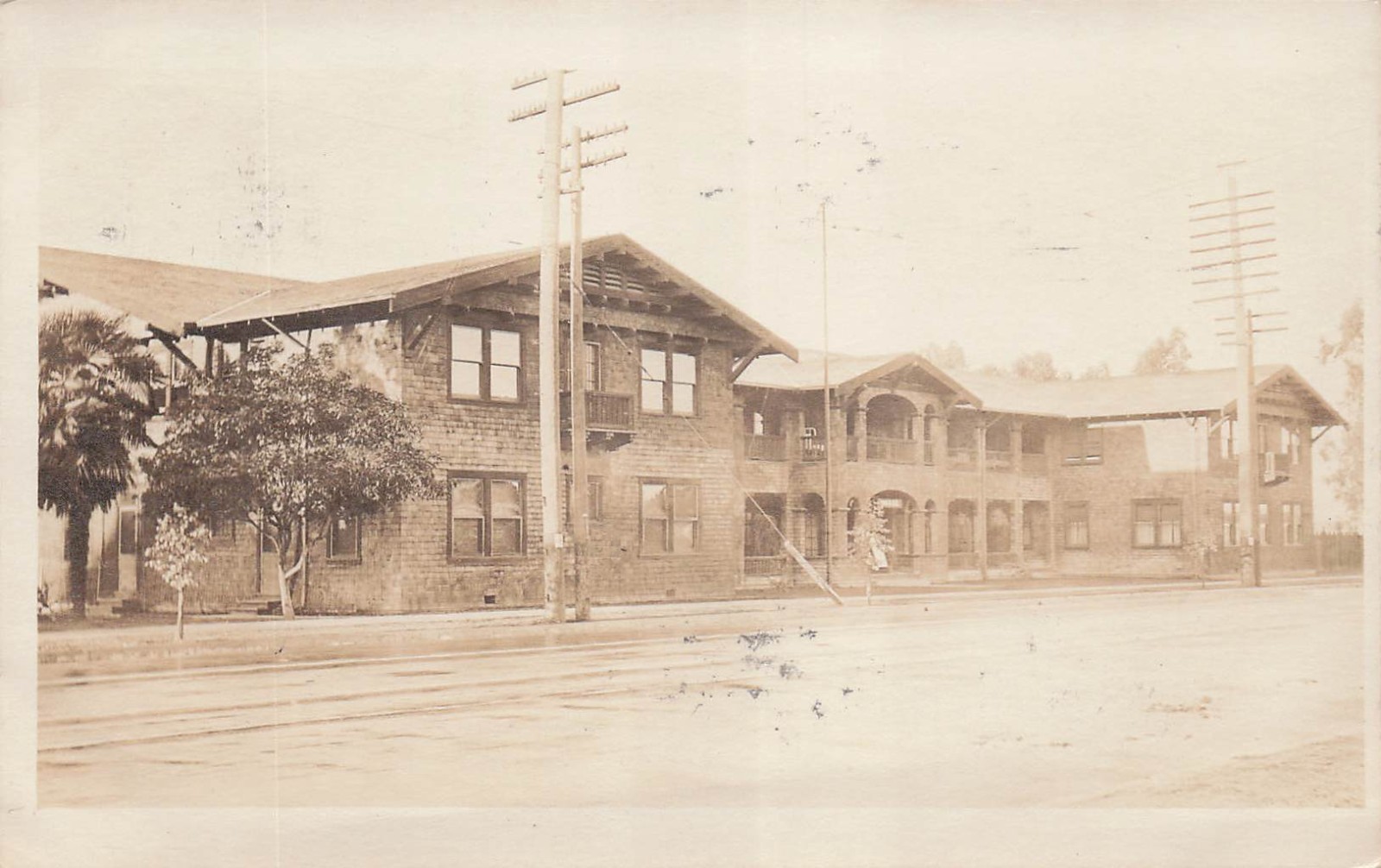 RPPC East Los Angeles University California Montebello YMCA Photo Postcard J38