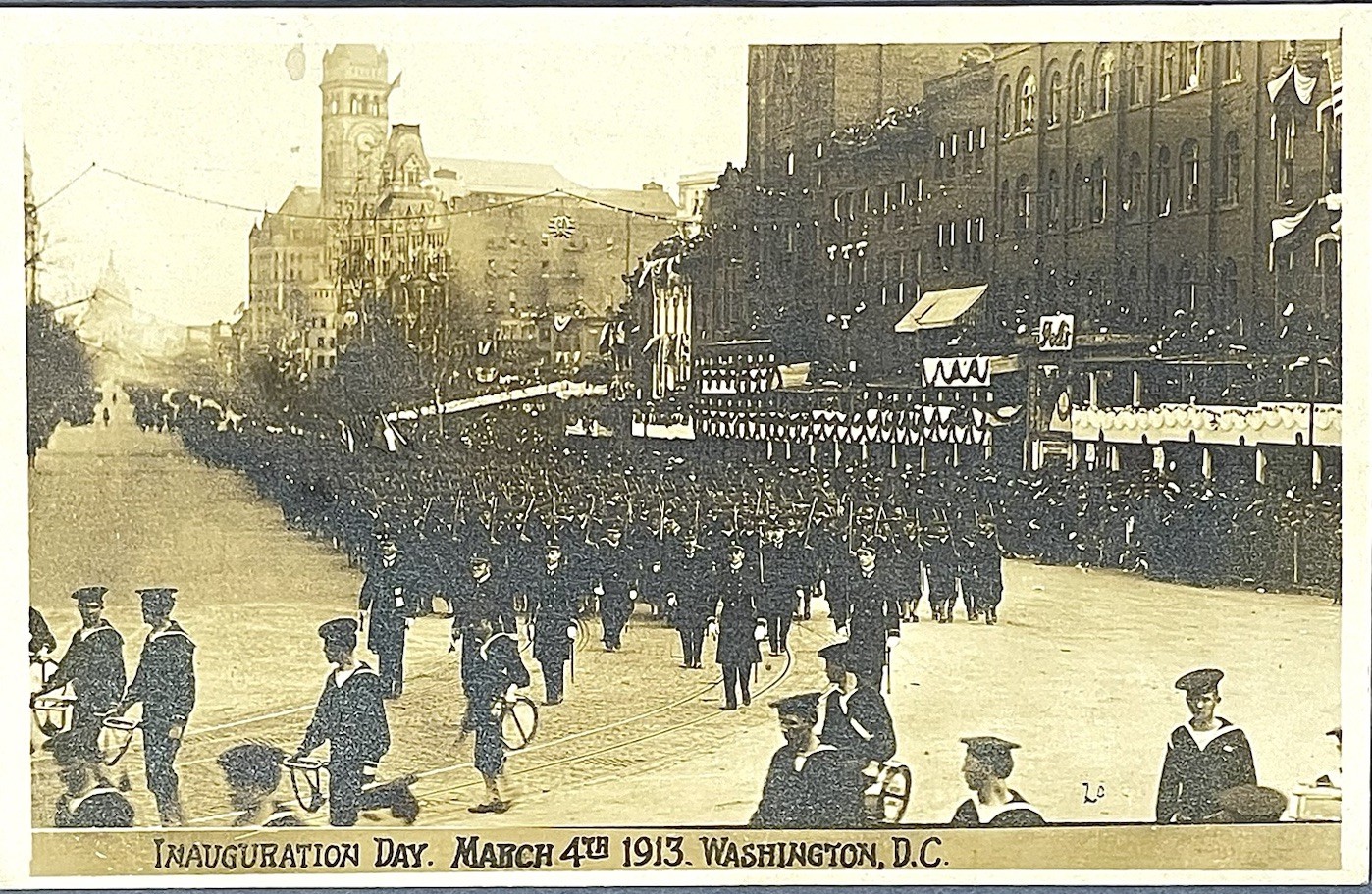 Woodrow Wilson Inauguration 1913 RPPC Washington DC Real Phot Postcard