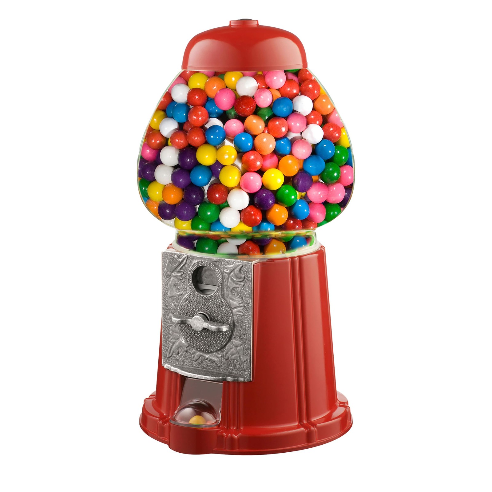 Vintage Gumball Machine - 11-Inch Retro-Style, Retro-Style,, Red