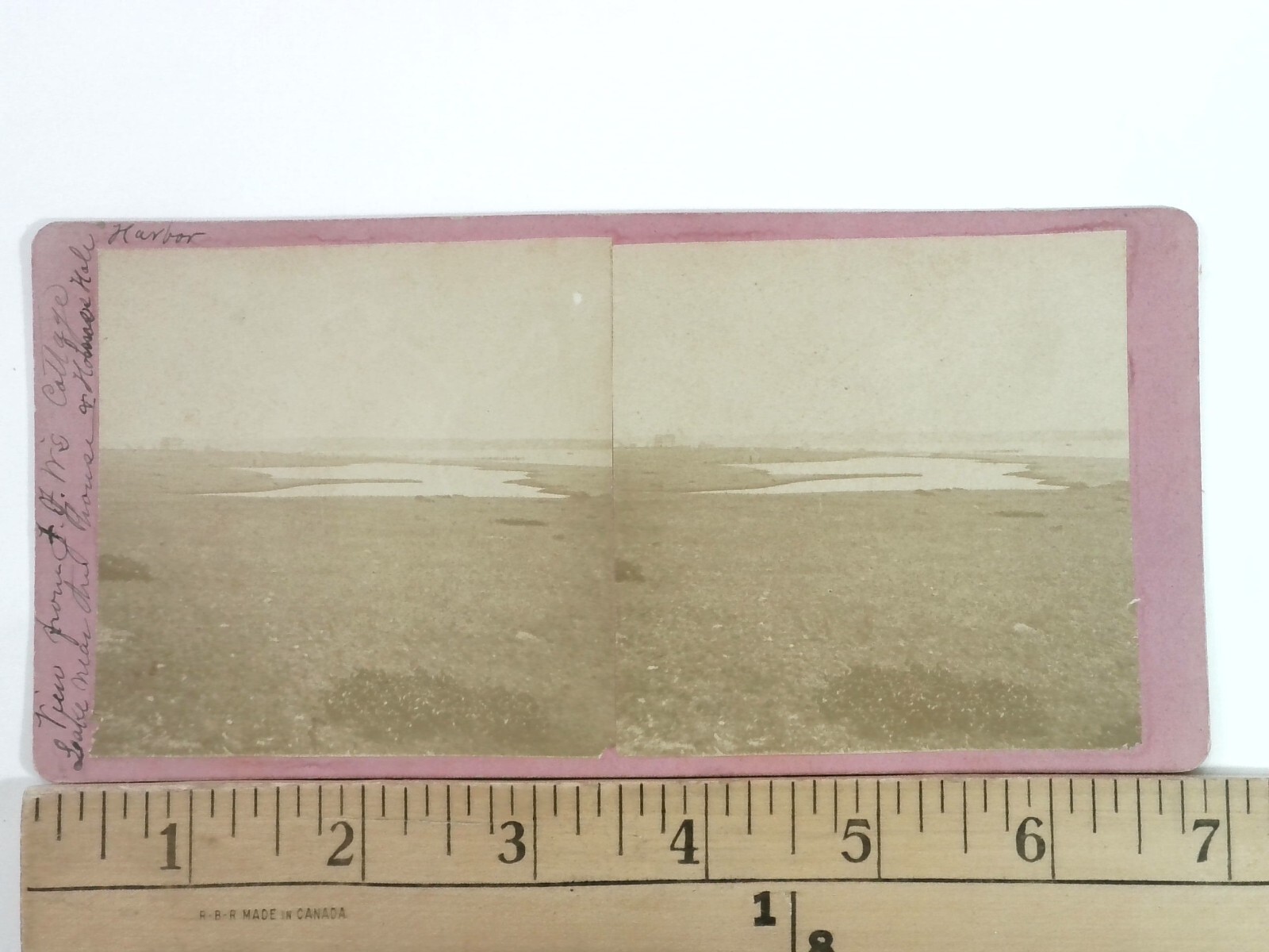 Hale Harbor Martha's Vineyard Stereoview Woodward & Son Taunton Mass 1870s