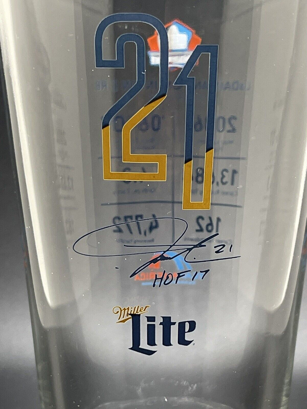 Hall Of Fame LaDainian Tomlinson 2017 Miller Lite Brewing Beer Clear Glass 16 Oz