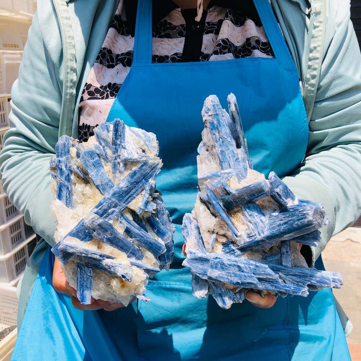 2pcs 4.99LB Natural Sodalite Blue Stone Rocks Chunks Crystal Mineral Specimens