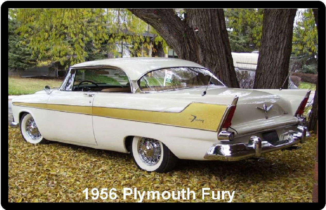 1956 Plymouth Fury Refrigerator Magnet