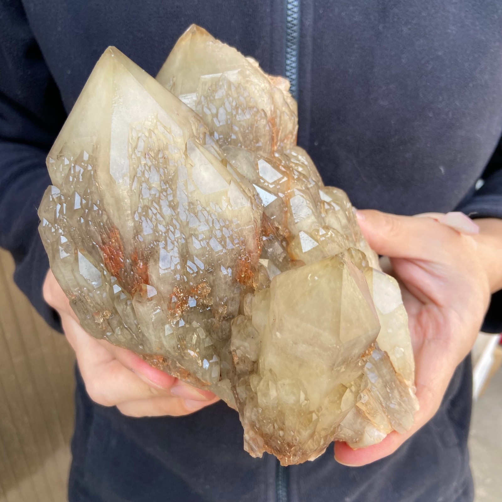 3.9lb Natural smoky citrine crystal cluster rough quartz crystal specimen healin