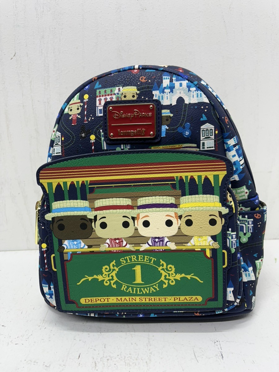 Disney Parks Loungefly Funko Pop Dapper Dan\'s 1st Street Mini Backpack NWT\'s