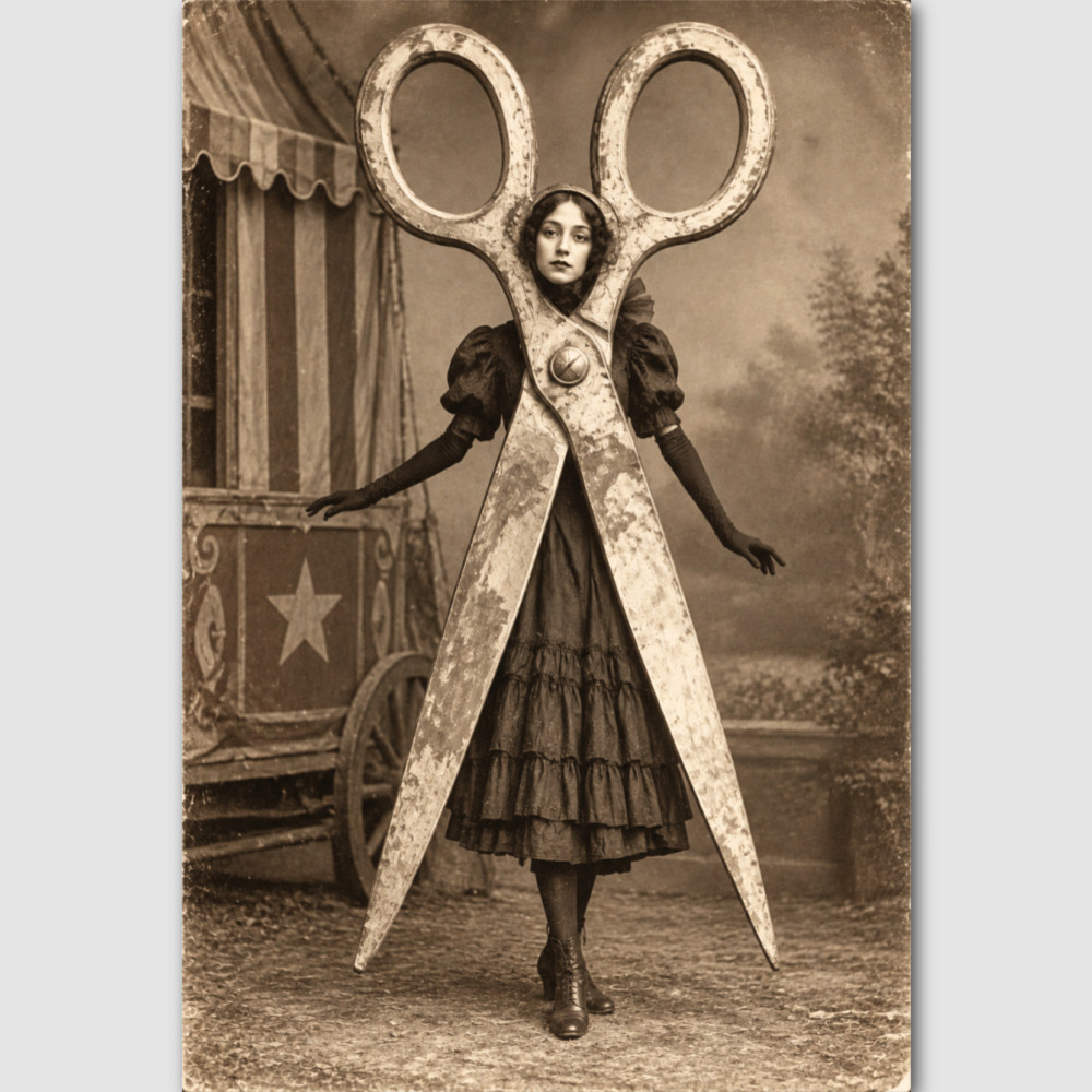 Odd Strange Costume Woman Vintage Photo Print Oddity Halloween Odd Victorian 243