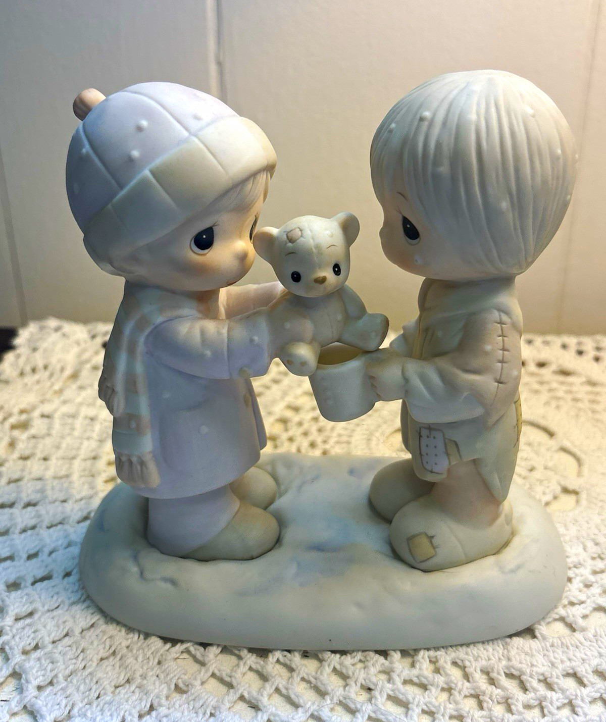 Enesco Precious Moments “Christmastime Is For Sharing” Figurine 1983 - NO BOX 