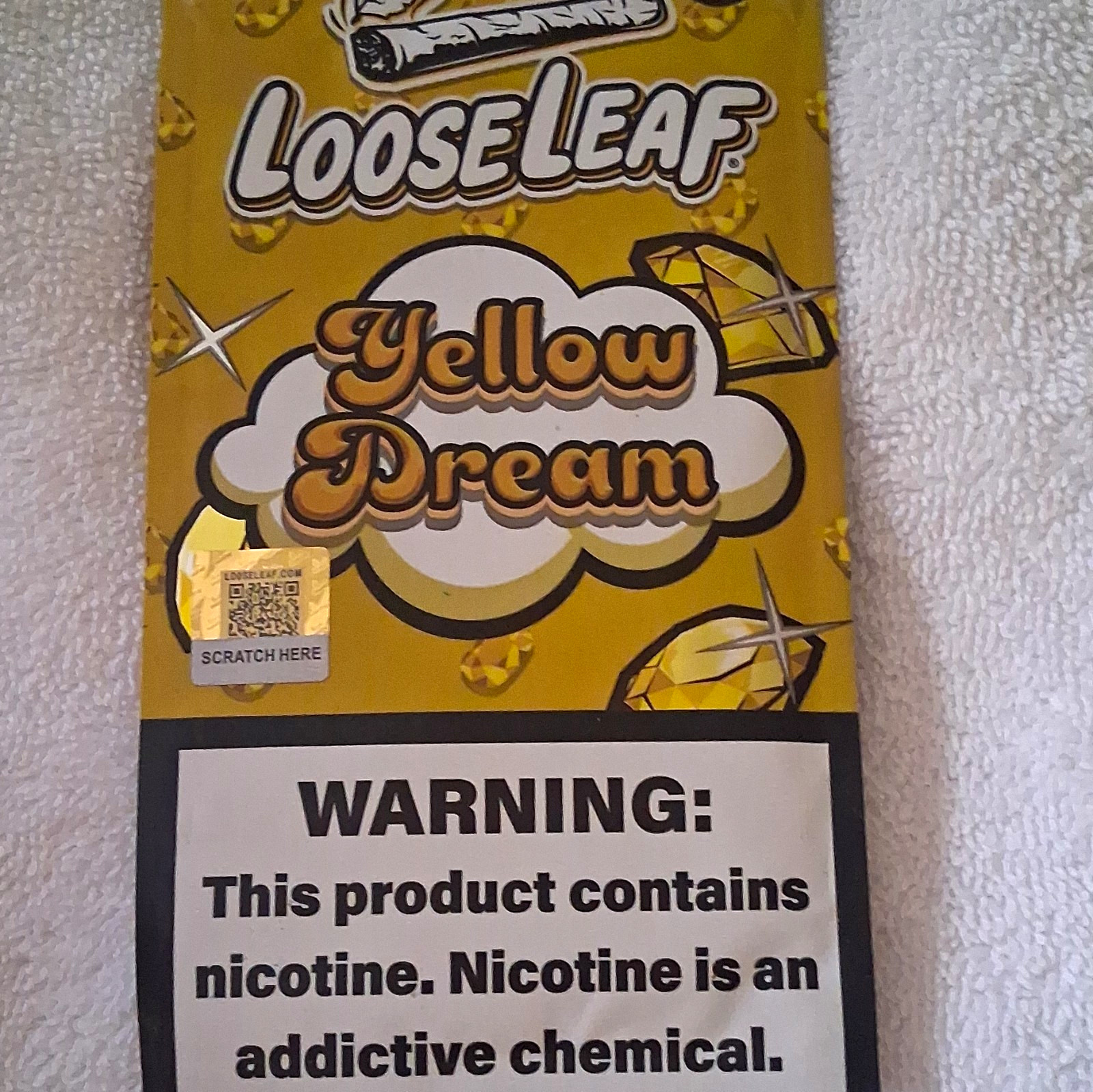 LooseLeaf Yellow Dream Whole Leaf Tobacco Wraps – Lot of 5 Packs (2 Wraps Each)