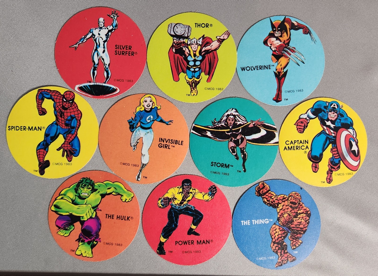 Rare 1983 Ovaltine Marvel Super Heroes Stickers 2 Rare 1983 Ovaltine Marvel Super Heroes Stickers 2