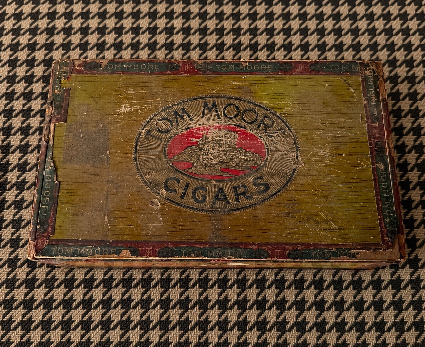 Tom Moore Monarch Cigar Box NRA We Do Our Part Tobacco Advertising VTG Box Read