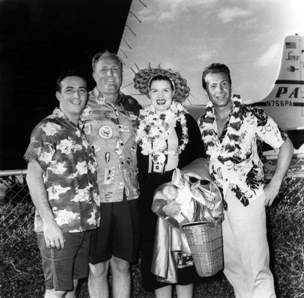 Country musicians Faron Young Patsy Cline Ferlin Husky pose a port- Old Photo