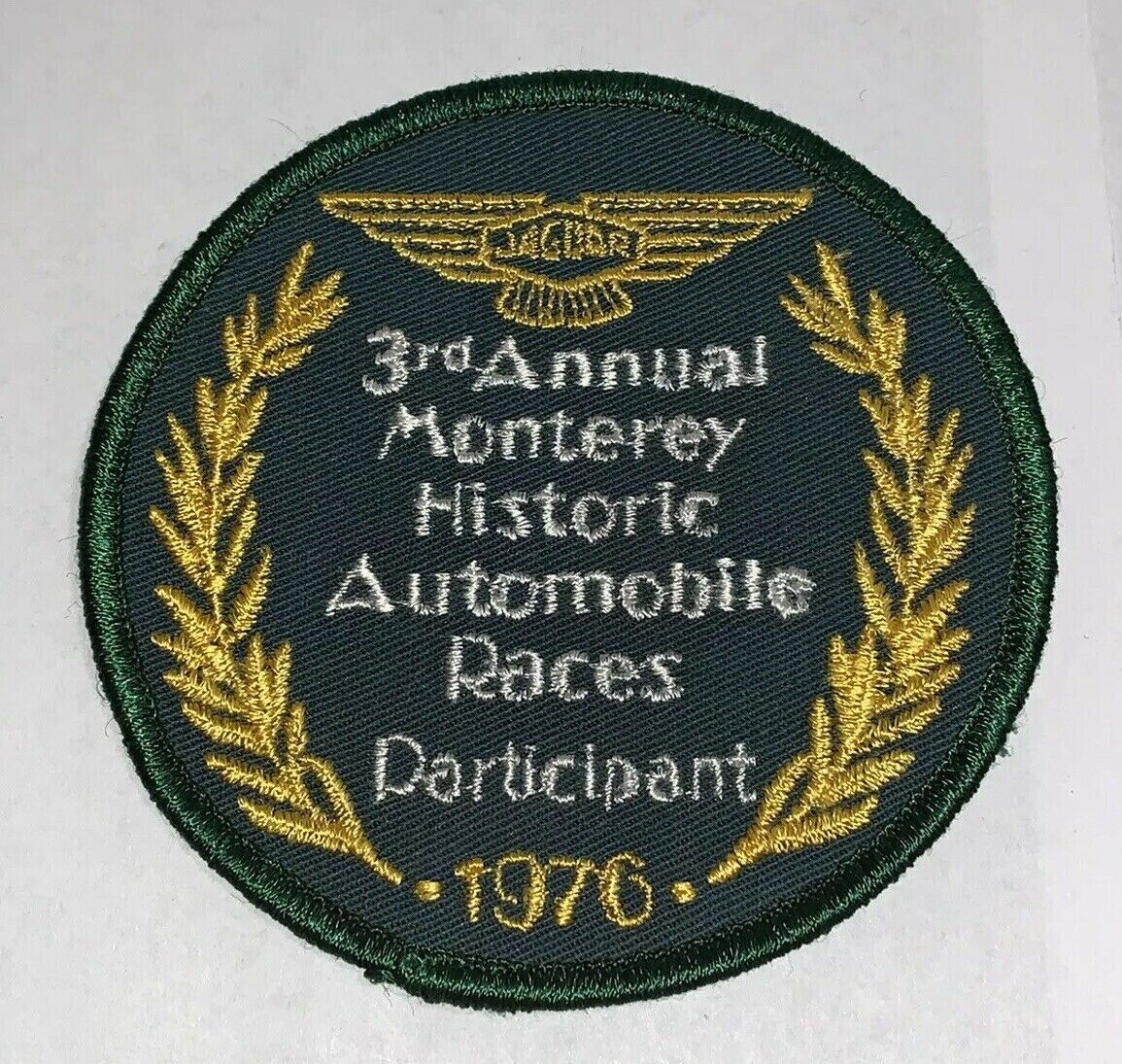 (1976) JAGUAR- 3rd Annual Monterey Historic Automobile Races - PARTICIPANT Patch