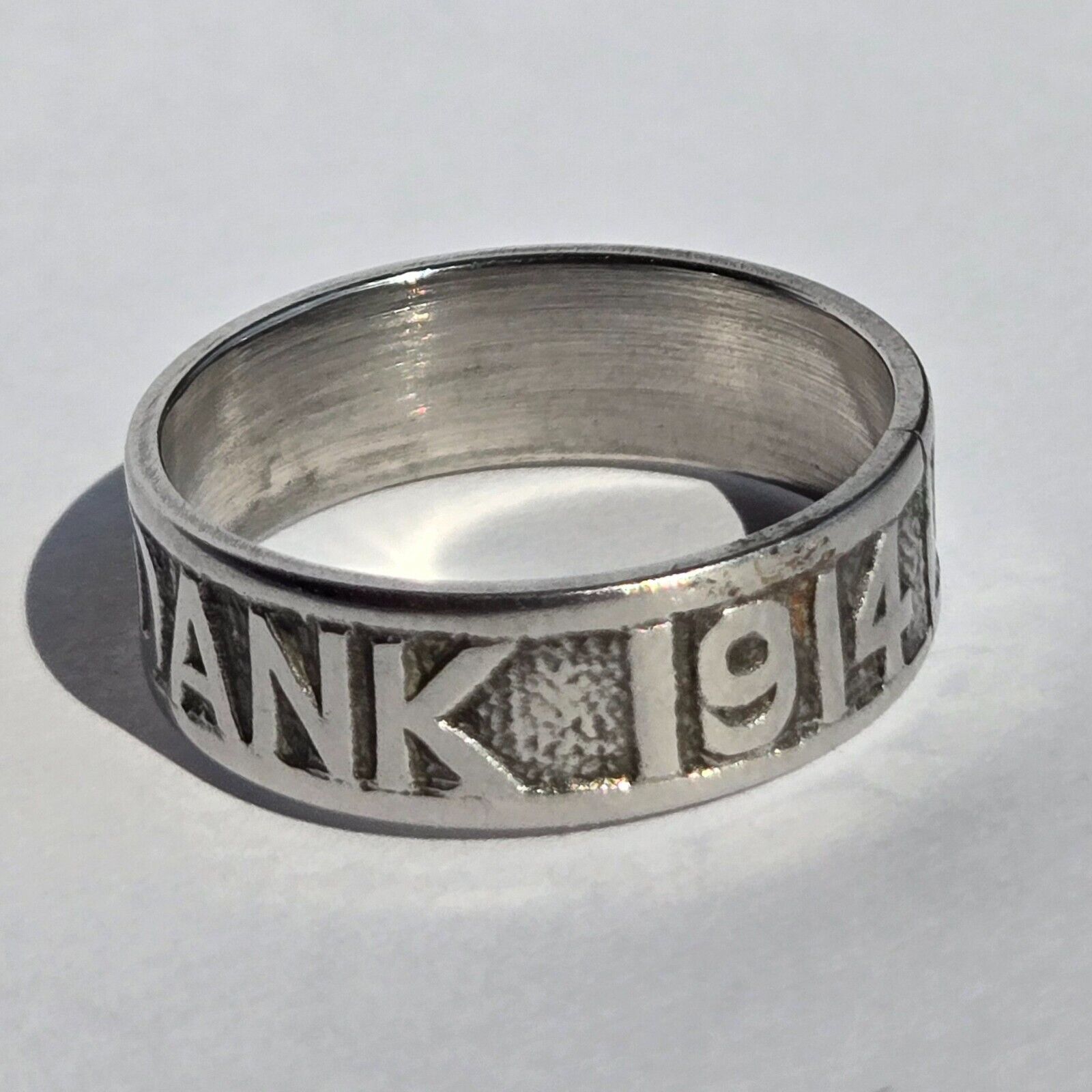WW1 Original German Ring 1914 patreotic Fatherland band thanks Prussian vintage