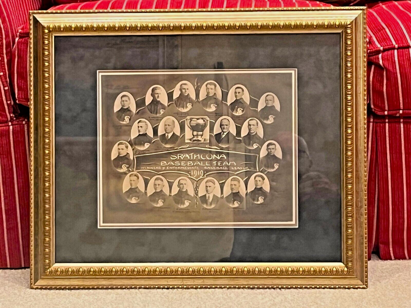 1919 ANTIQUE CHAMPIONSHIP BASEBALL TEAM ORIGINAL PHOTO -