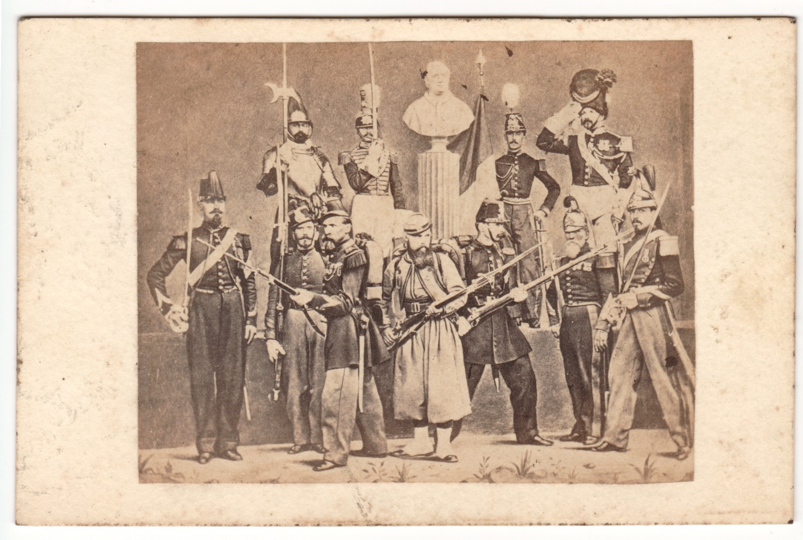 Pontifical Army Military Photo CDV circa 1860 Vatican Rome Italy