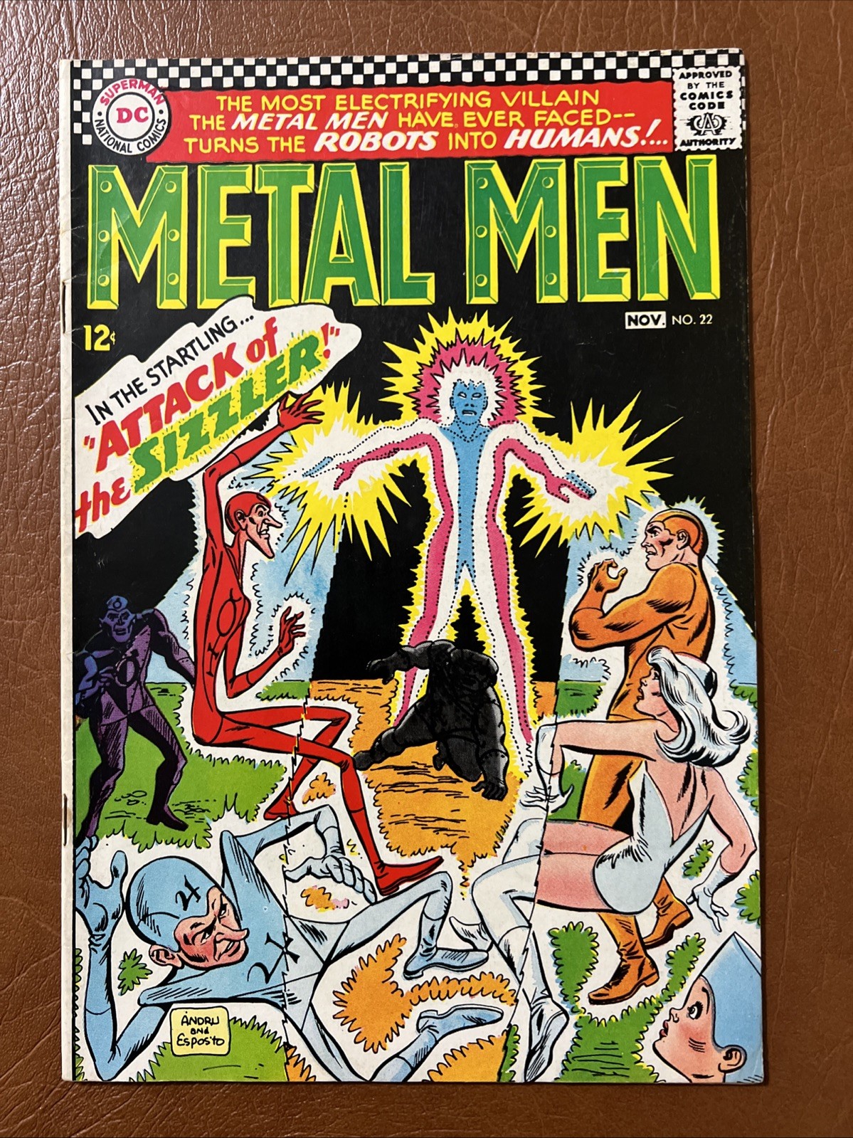 Metal Men #22: VG+ to VG/FN, DC Comics October-November 1966 $7 Ship