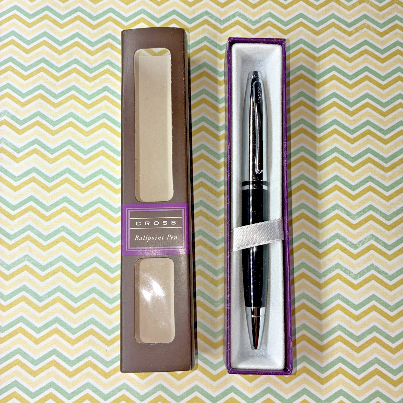 CROSS CALAIS - BLACK AND CHROME BALLPOINT PEN 💥 NEW 💥 Executive Pen # 2386