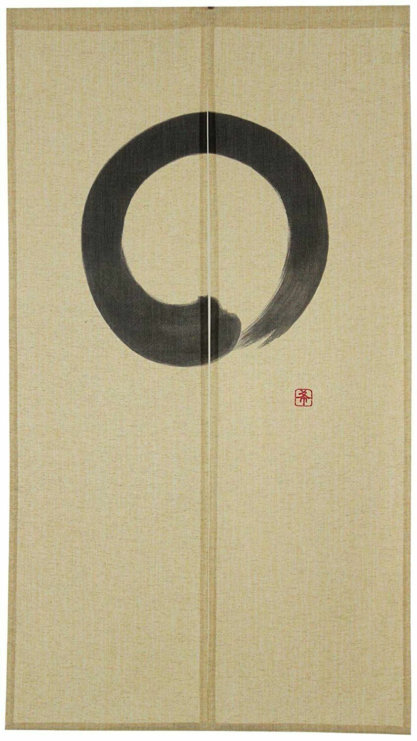JAPANESE Noren Curtain Circle EN NEW 85 x 150cm L-BEAGE 10-195 JAPANESE Noren Curtain Circle EN NEW 85 x 150cm L-BEAGE 10-195