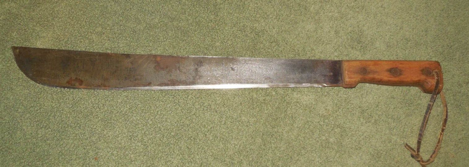 ORIGINAL WW 11 BRAND SHEFFIELD ENGLAND MACHETI / NO SCABBARD ORIGINAL WW 11 BRAND SHEFFIELD ENGLAND MACHETI / NO SCABBARD